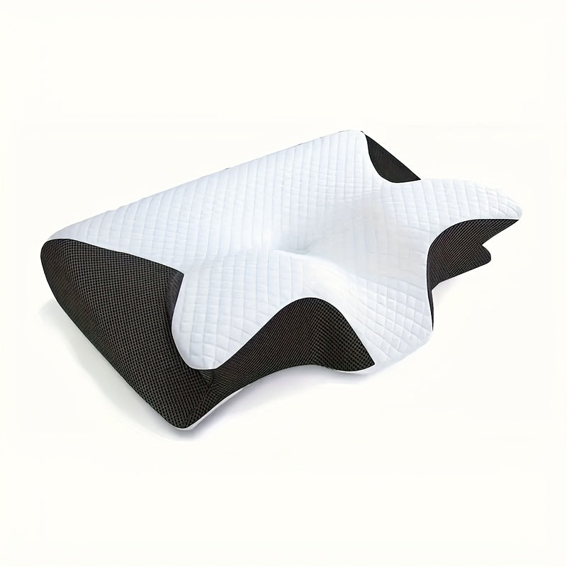 Oreiller anti-ronflement ergonomique en mousse à mémoire de forme, soulage les cervicales, améliore la respiration et favorise un sommeil profond.