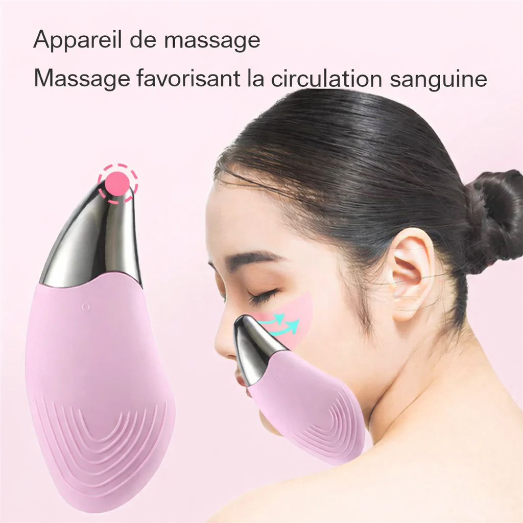Brosse nettoyante électrique imperméable pour le visage, rechargeable et exfoliante.