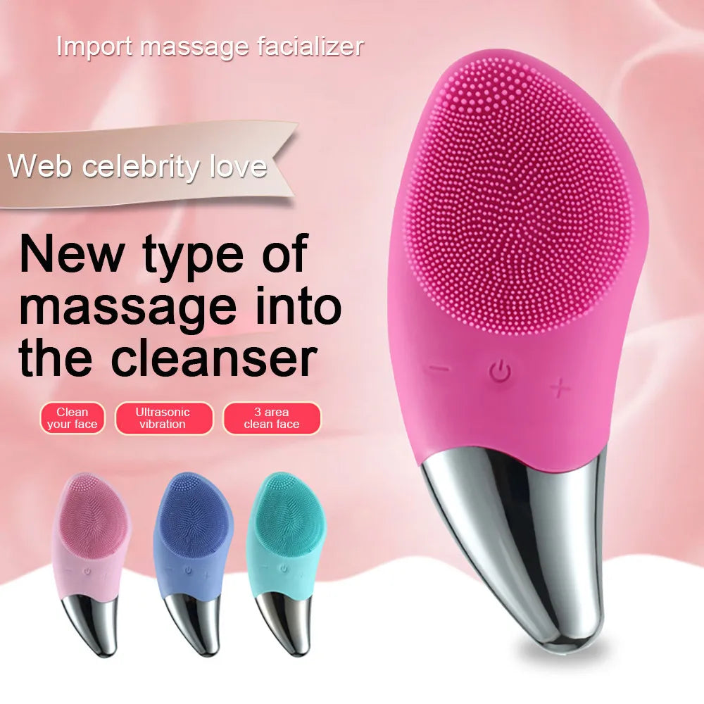 Brosse nettoyante imperméable pour le visage pour hommes et femmes Brosse nettoyante électrique rechargeable pour exfoliation du visage