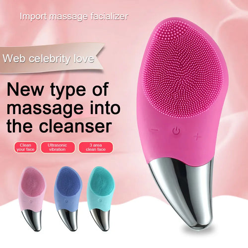 Brosse nettoyante imperméable pour le visage pour hommes et femmes Brosse nettoyante électrique rechargeable pour exfoliation du visage