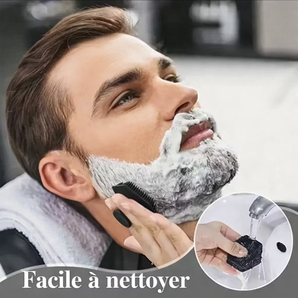 Brosse de douche en silicone douce pour le corps, le visage et les cheveux, exfoliante et adaptée aux peaux sensibles.