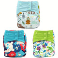 Couches Lavables et Réutilisables Bébé  – Dès la Naissance, 9 à 14 kg, Polyester Multicolore 2.99KG-15.01KG